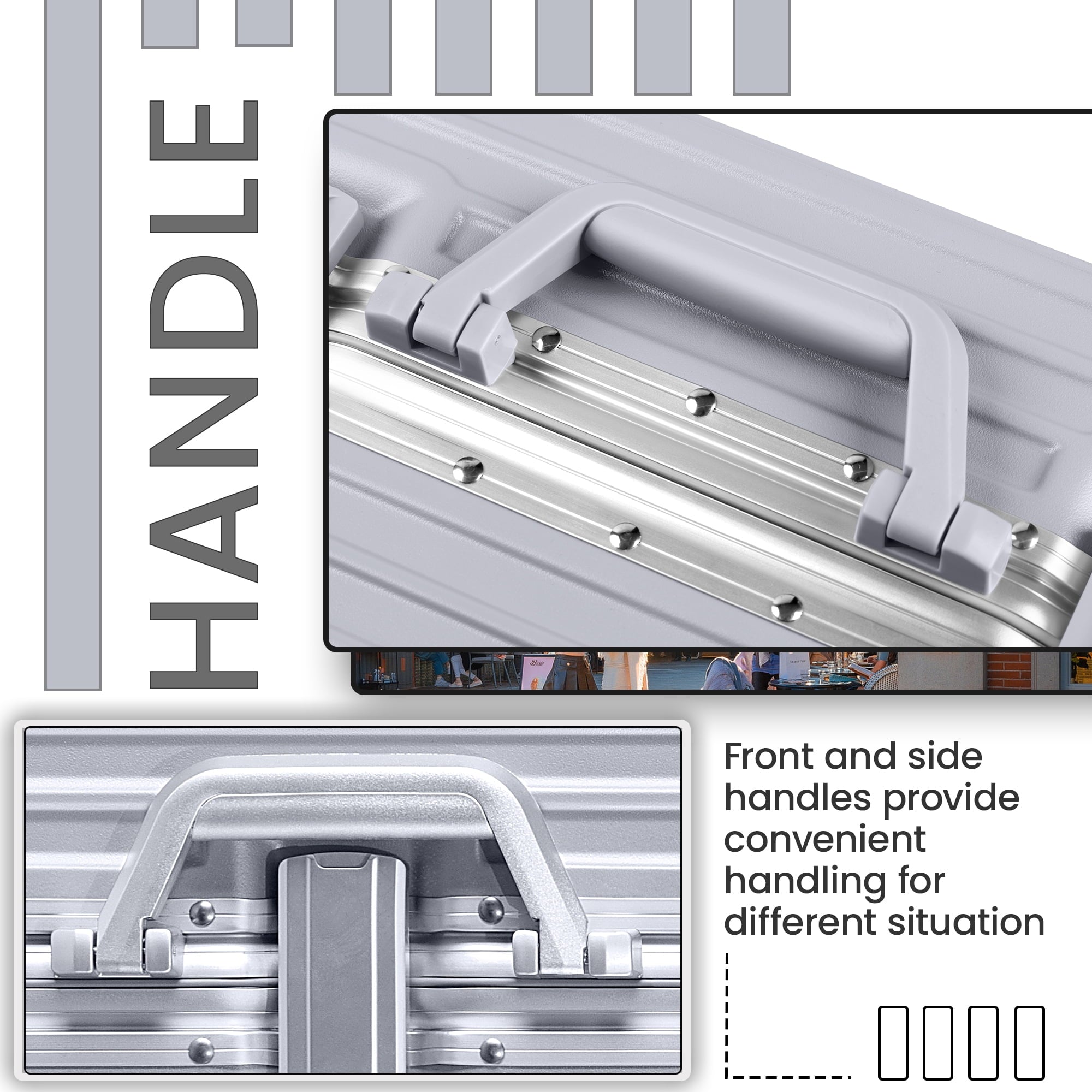 Carry On Luggage, Aluminium Frame, PC ABS Hard Shell, Suitcases with Wheels, TSA Lock, No Zipper, 20In Orange LX302