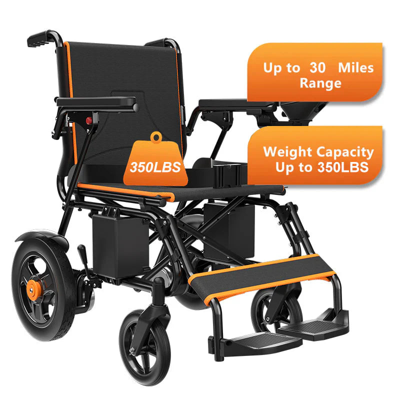 Foldable Intelligent Portable Power Electric Wheelchairs for Adults Seniors With 2 Batteries