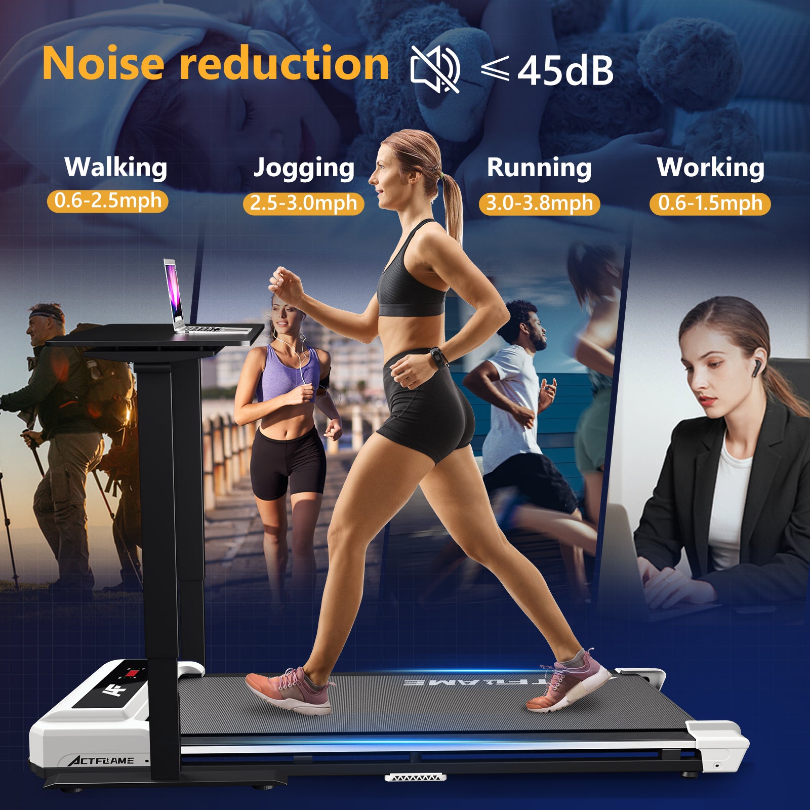 AIRHOT TM200 2-in-1 Portable Treadmill