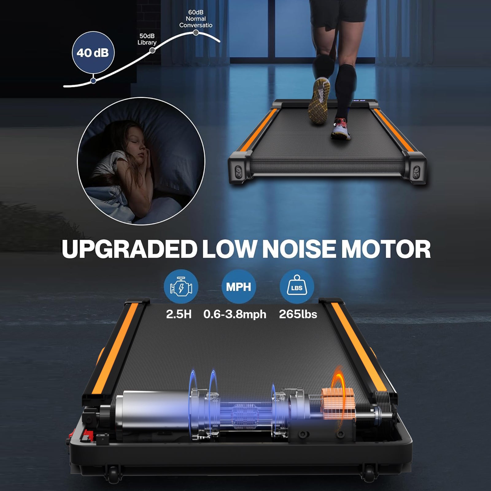 AIRHOT TM500 Walking Pad Treadmill with Incline