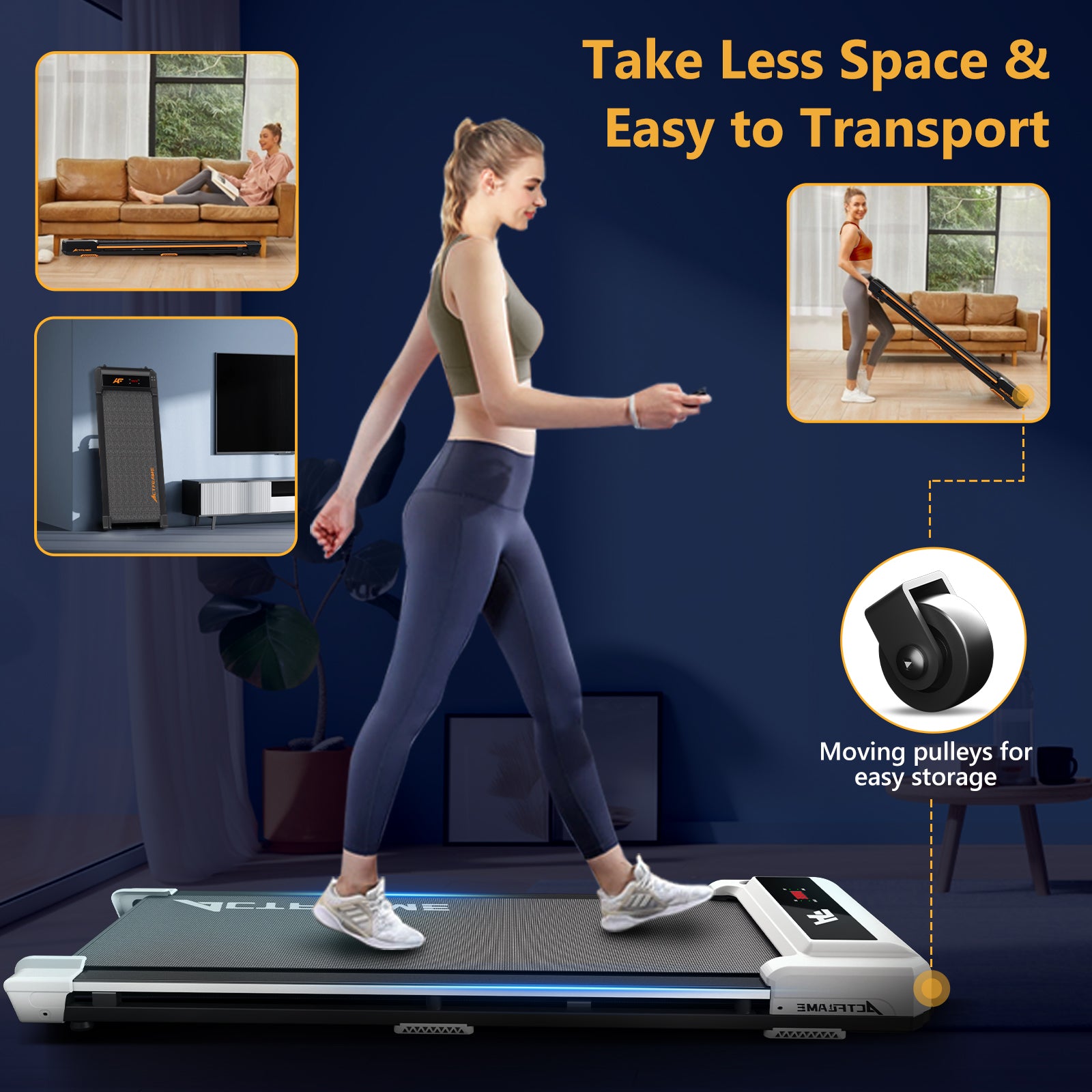 AIRHOT TM200 2-in-1 Portable Treadmill