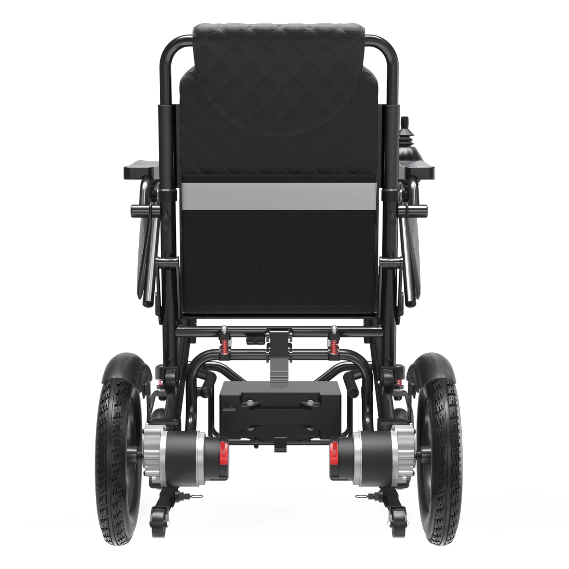 Reinforced Frame 350LBS Weight Capacity Foldable Electric Wheelchair, 16+ Miles Long Range, Thickened Seat Cushion & Removable Lithium Battery, EABS Brake System