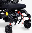 Reinforced Frame 350LBS Weight Capacity Foldable Electric Wheelchair, 16+ Miles Long Range, Thickened Seat Cushion & Removable Lithium Battery, EABS Brake System