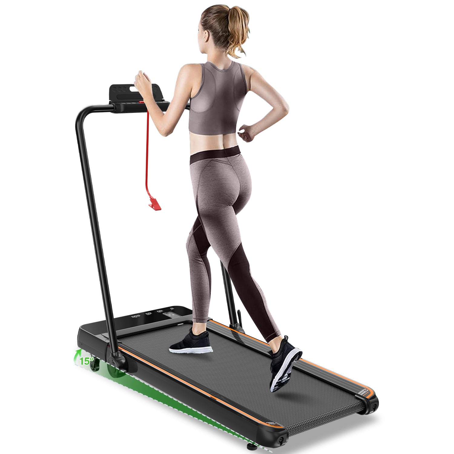 AIRHOT 8275 15 incline walking treadmill with handrails