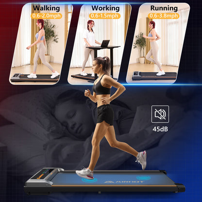 AIRHOT P2-C Walking Pad Treadmill with Remote Control and LED Display