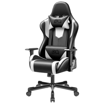 Ergonomic Gaming Chair, Racing Style PU Leather, Adjustable Backrest, Swivel Gamer Chair with Lumbar Support