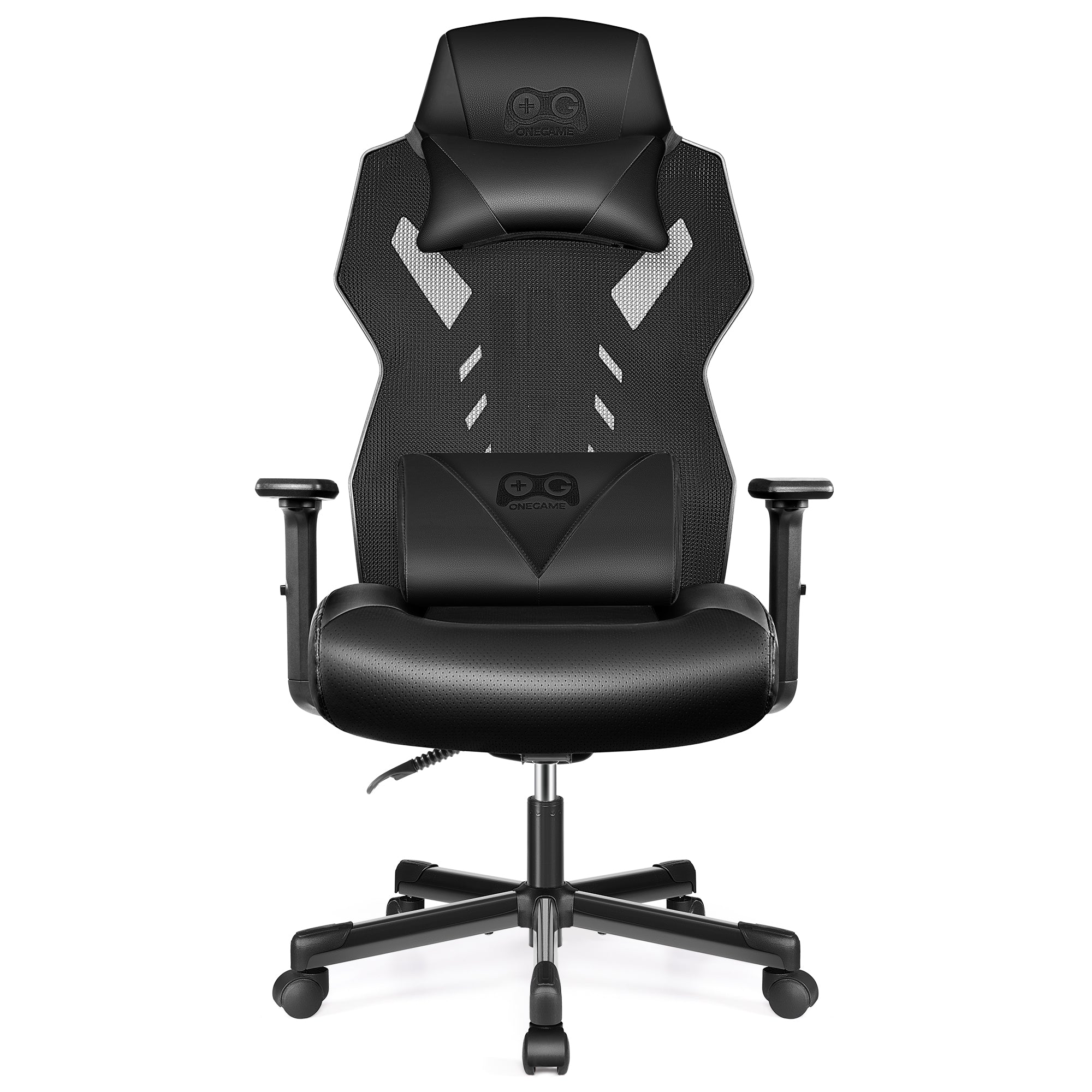 Breathable Racing Style Gaming Chair, Adjustable Backrest, Ergonomic Swivel PC Chair with Lumbar Support