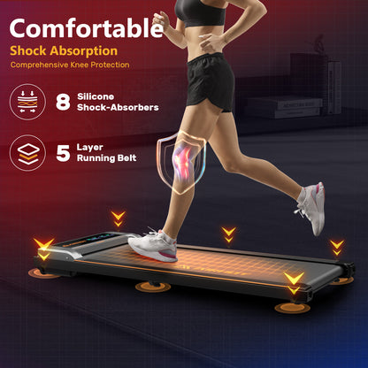 AIRHOT P2-C Walking Pad Treadmill with Remote Control and LED Display