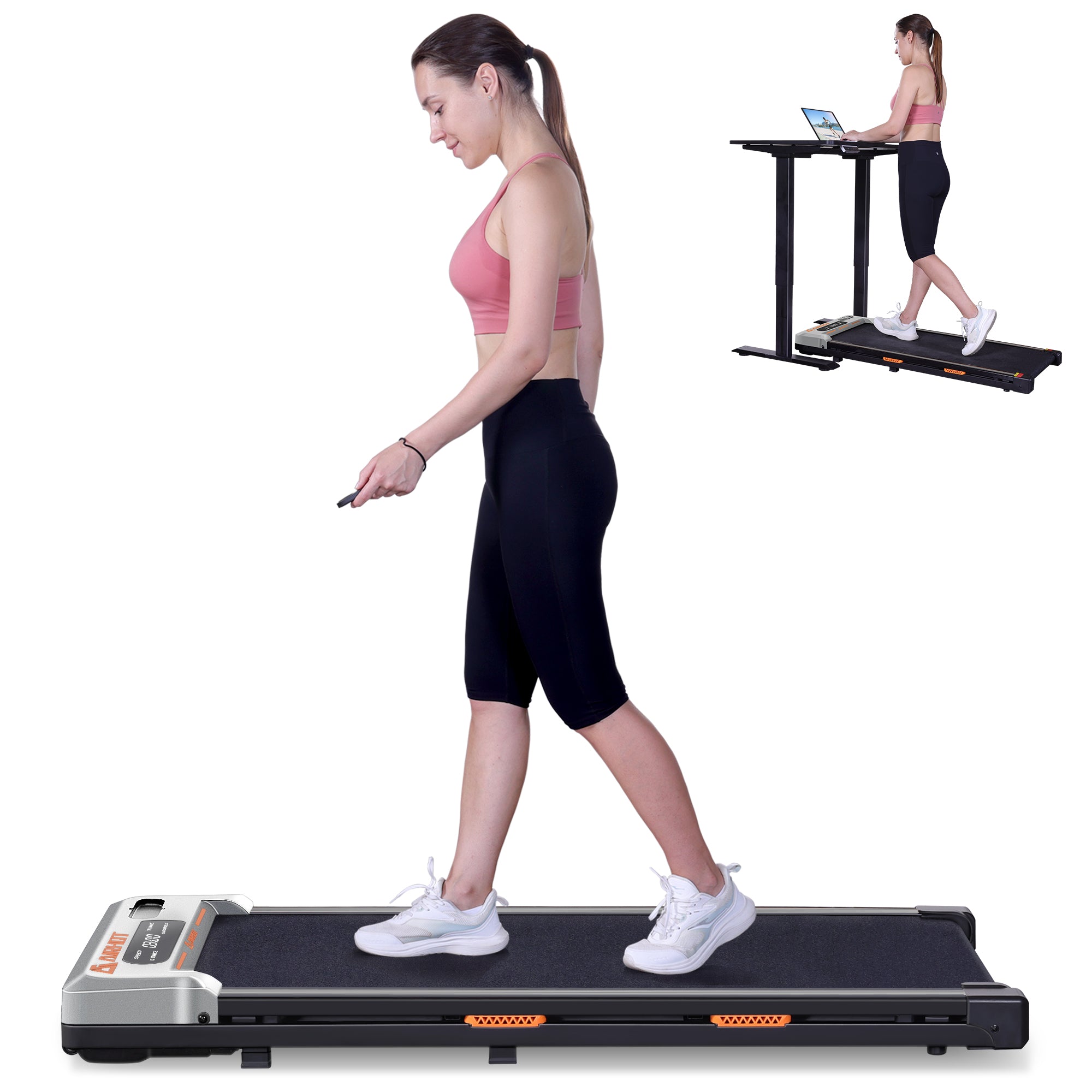 AIRHOT TM400 Under Desk Treadmill, Walking and Jogging 2-in-1 Walking Pad