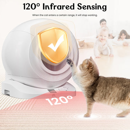 Cat Litter Box Liner Self Cleaning, Extra Thick Waste Bag for Q-clean Cat Litter Box, Heavy Duty and Odor Prevent