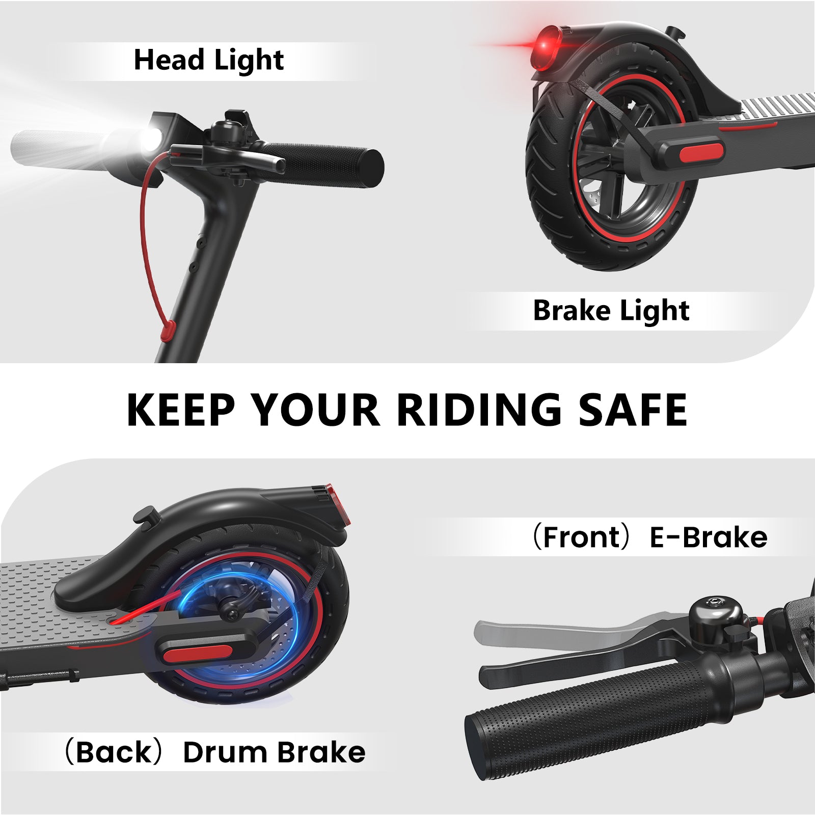 Electric Scooter for Adults, Aluminum Frame 19MPH & 20° Hill Climb, 15-21 Mile Range with Cruise Control, Dual Braking System & 8.5" Solid Tires, 300LB Bearing Foldable Commuter Scooter for Teen Adult