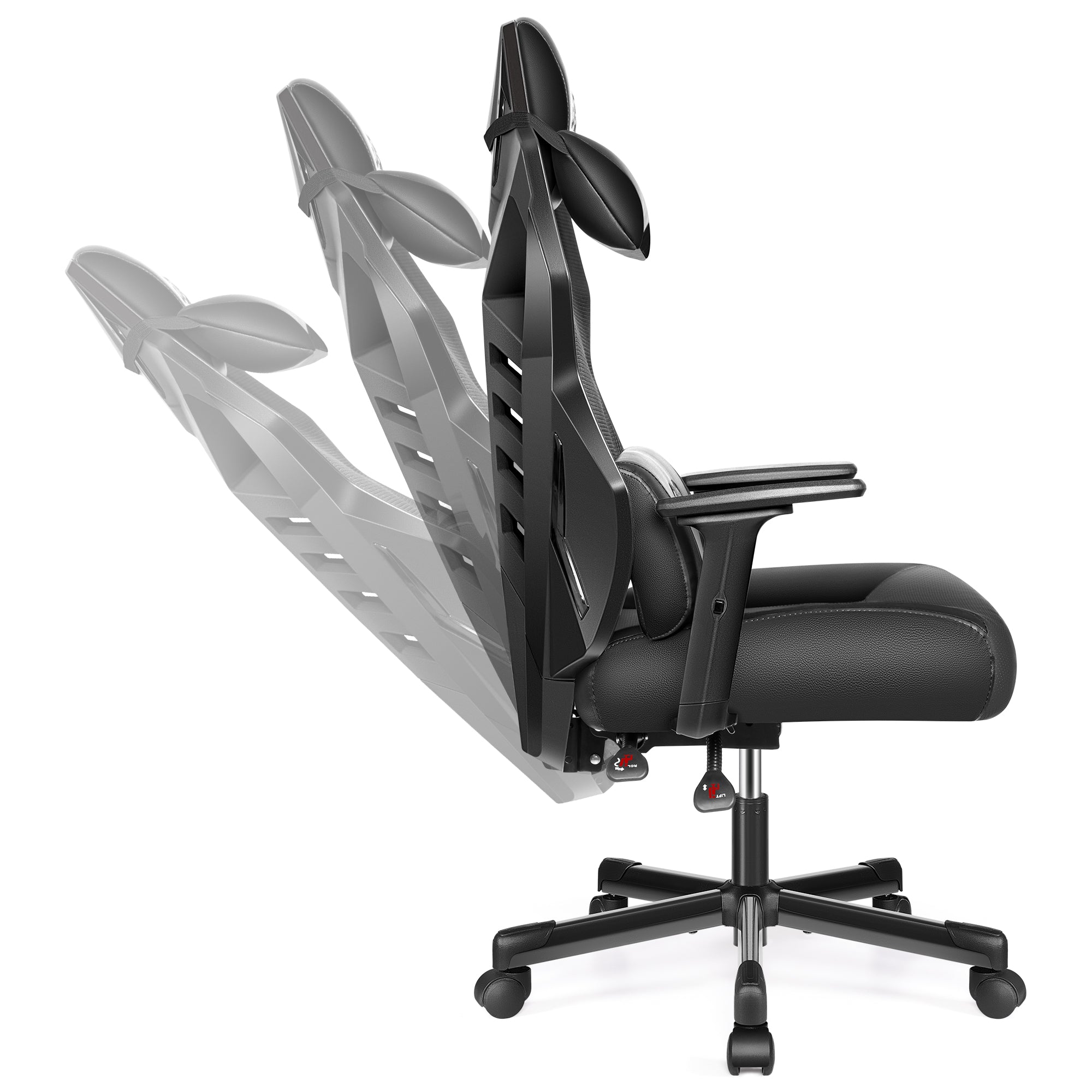 Breathable Racing Style Gaming Chair, Adjustable Backrest, Ergonomic Swivel PC Chair with Lumbar Support