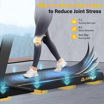 S700 3in1 Folding Treadmill, 300LBS Weight Capacity, 3.0HP Under Desk Treadmil for Home Office, Portable Folding Treadmil with Remote Control & LED Touch Display