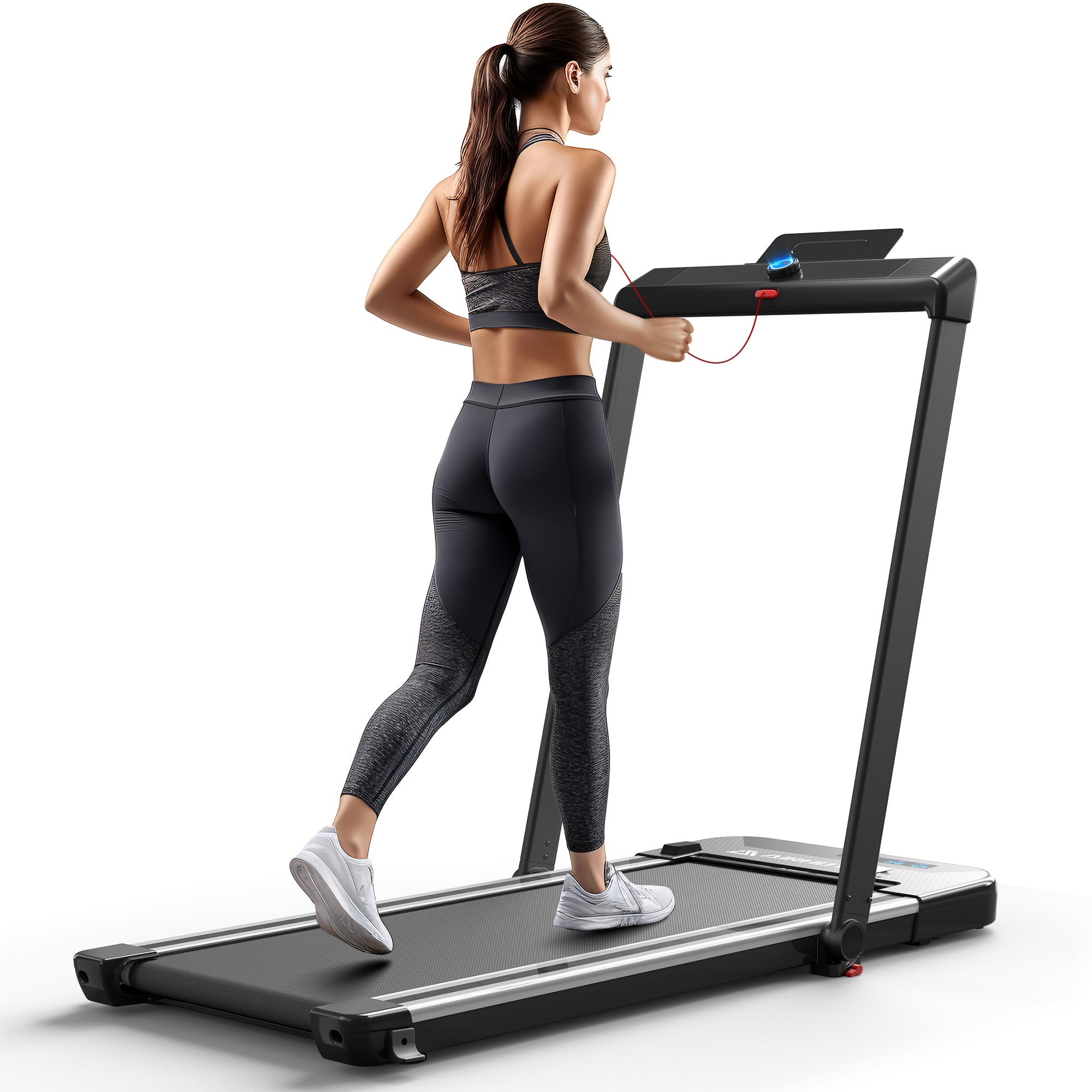 AIRHOT TT300 Under Desk Treadmill, Walking Pad 3 in 1 Folding Treadmill