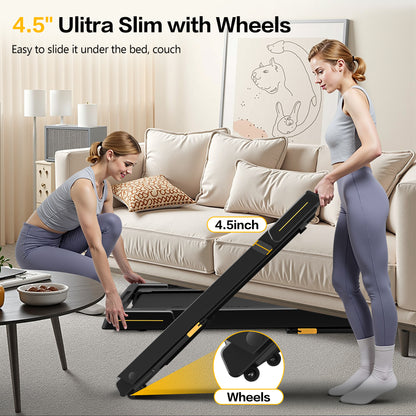 S700 3in1 Folding Treadmill, 300LBS Weight Capacity, 3.0HP Under Desk Treadmil for Home Office, Portable Folding Treadmil with Remote Control & LED Touch Display