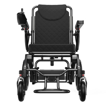 Reinforced Frame 350LBS Weight Capacity Foldable Electric Wheelchair, 16+ Miles Long Range, Thickened Seat Cushion & Removable Lithium Battery, EABS Brake System