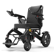 Reinforced Frame 350LBS Weight Capacity Foldable Electric Wheelchair, 16+ Miles Long Range, Thickened Seat Cushion & Removable Lithium Battery, EABS Brake System