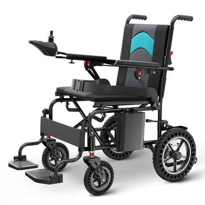 Portable Electric Wheelchair with Aluminum frame Lithium Batteries, Lightweight Only 40lbs, Compact  Motorized Wheelchair for Seniors, All Terrain Power Wheelchair for Adults, Airline Approval