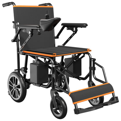 Foldable Power Wheelchair for Home and Travel,15 Miles Long Travel Range, All Terrain Motorized Wheelchair for Seniors Portable